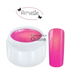 Gel UV Amelie color cu ROZ cu reflexii aurii 5 ml Golden Bubble Purple + 1 Cutie cu paiete Holografice Cadou